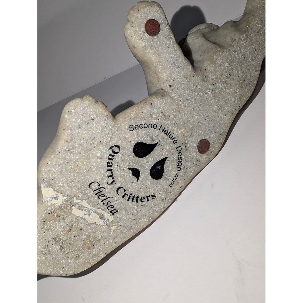 Lot of 3 Second Nature Design Quarry Critters Stone Cats "Chelsea, Clyde, Chico" - Picture 13 of 16